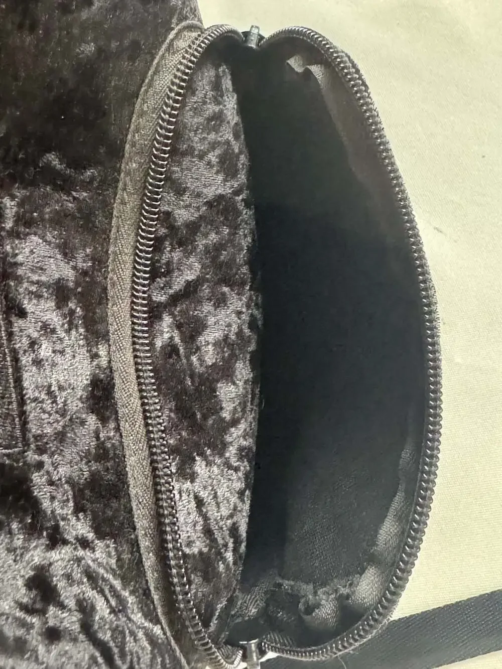 PINK Crushed Velvet Mini Backpack Y2K Logo Strap Black Campus Bag